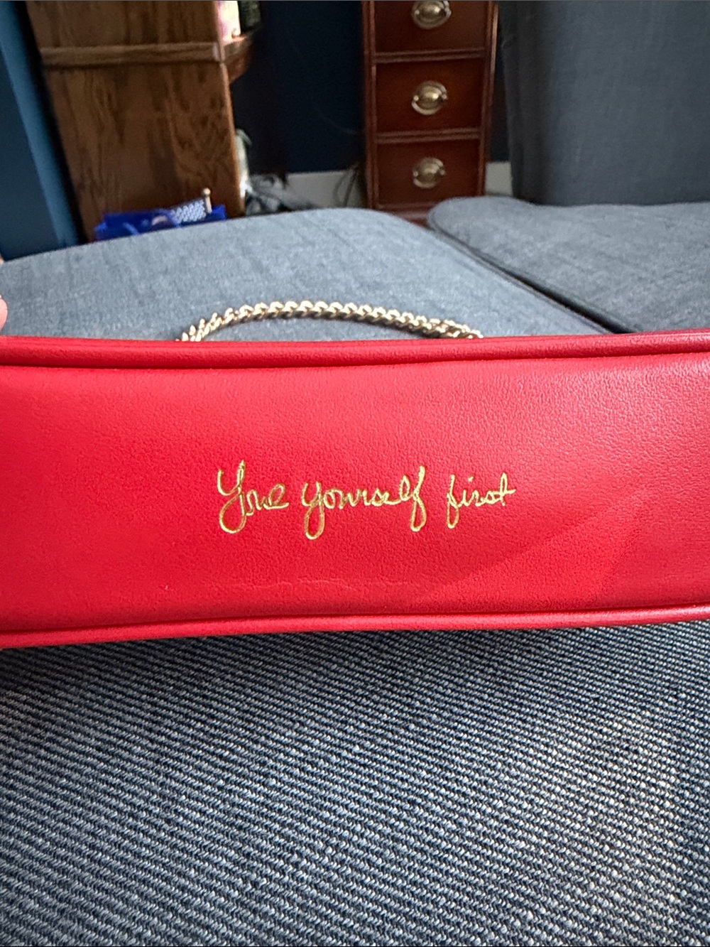 Coach Red Leather Mini Shoulder Bag with Gold Chain - Selena Gomez partnership - Picture 2 of 9